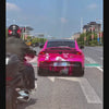 Pink car with a white moving tail — TAILDASH